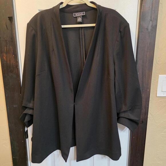 NYCC Jackets & Blazers - NYCC Women's Black Open Front Blazer Jacket -3X